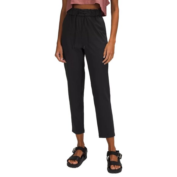 Lululemon Stretch High-Rise Pant 7/8 Length Navy Blue Size 6 Breathable Nulu - Picture 1 of 8